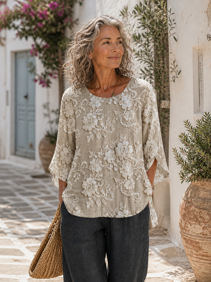 Bianca | Vintage bedrucktes Oberteil