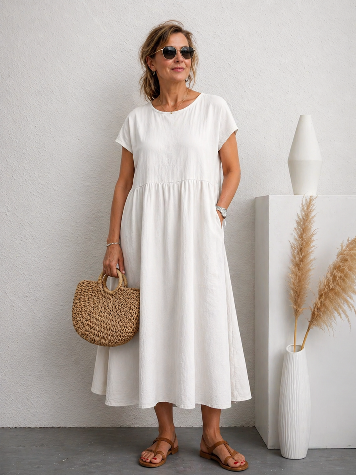 Ingrid | Elegant fließendes Midikleid