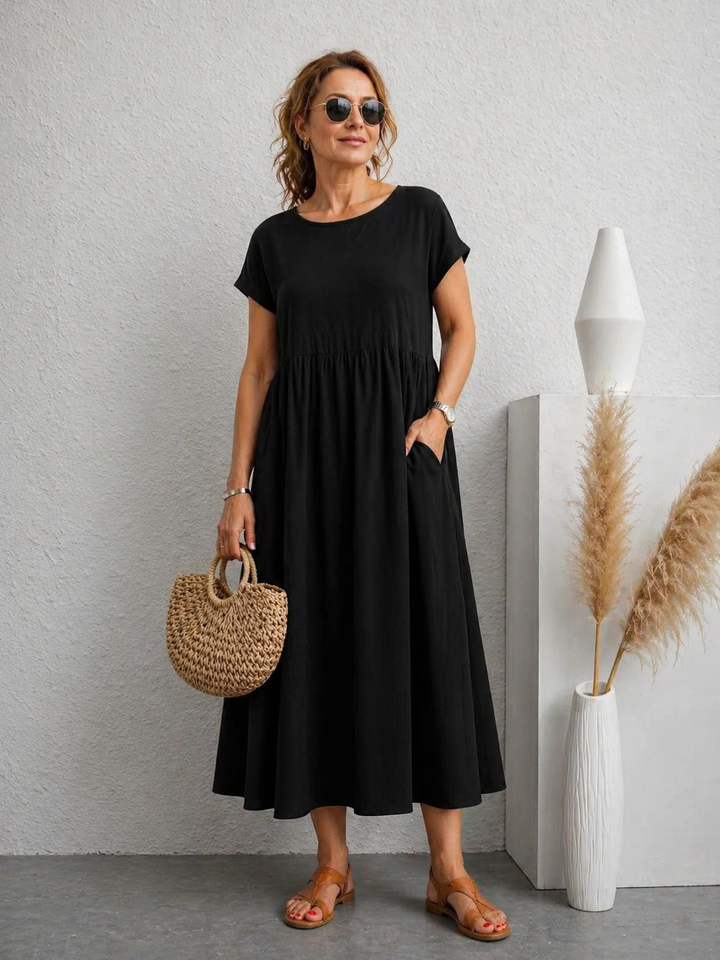 Ingrid | Elegant fließendes Midikleid