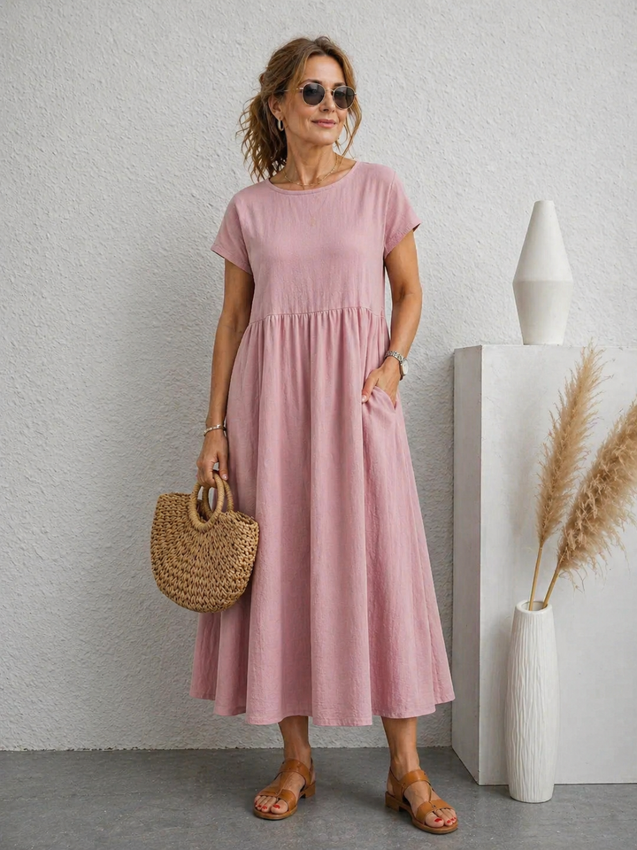 Ingrid | Elegant fließendes Midikleid