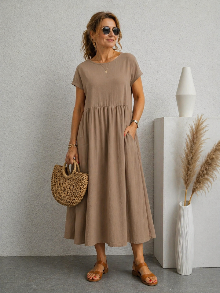 Ingrid | Elegant fließendes Midikleid