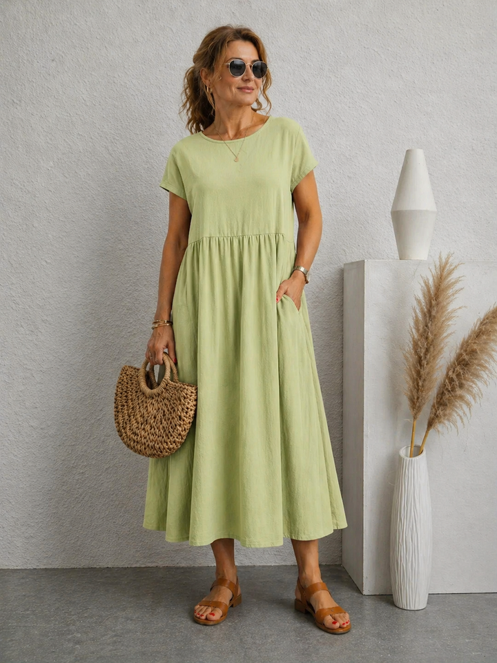 Ingrid | Elegant fließendes Midikleid