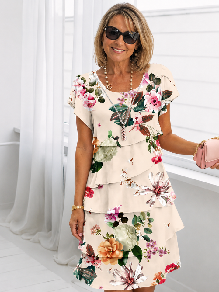 Ute™ | Elegantes, fließendes Kleid mit Volants