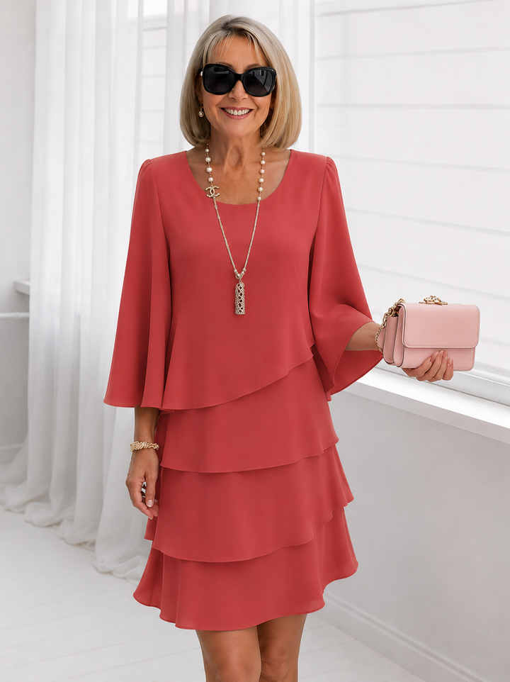 Katrin™ | Elegantes fließendes Kleid mit femininen Volants