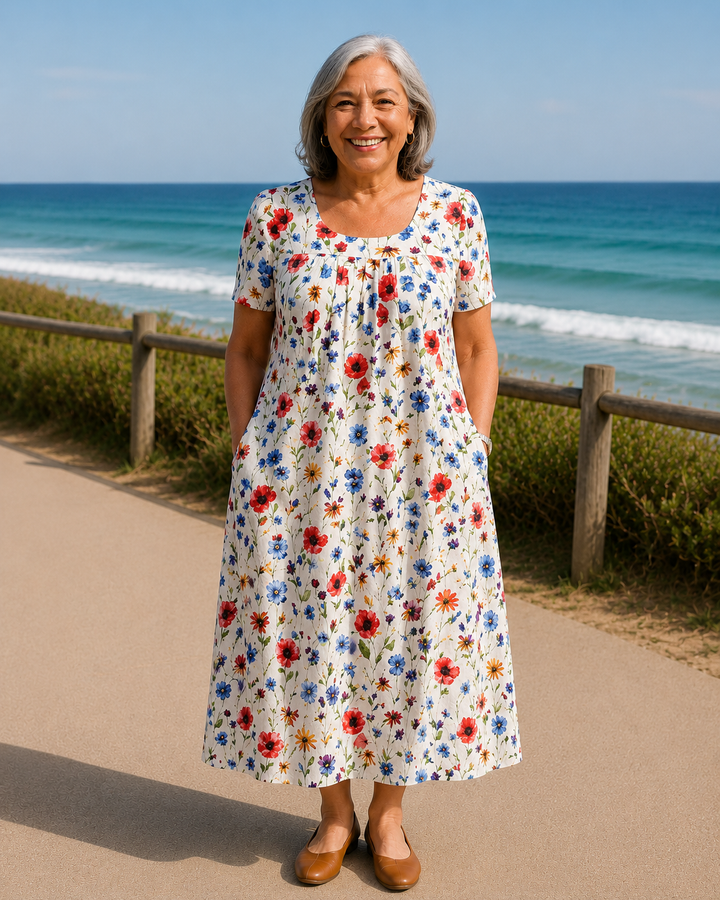Maya™ | Elegantes Strandkleid mit fließendem Design