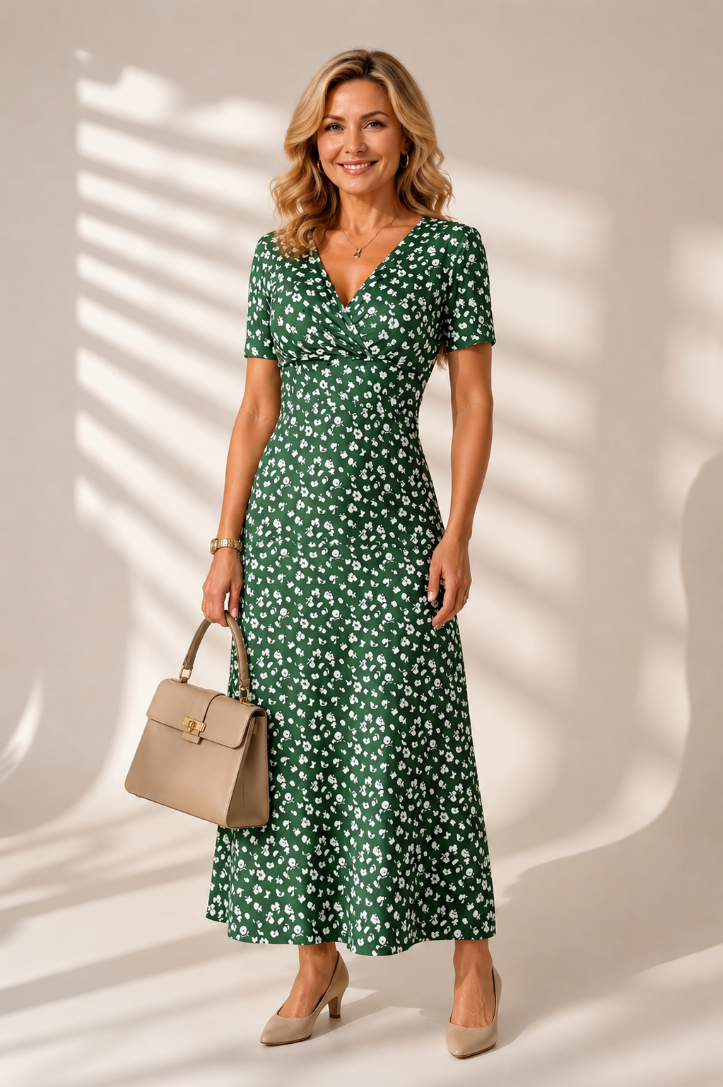 Beatrix™ | Elegantes Maxikleid mit floralem Design