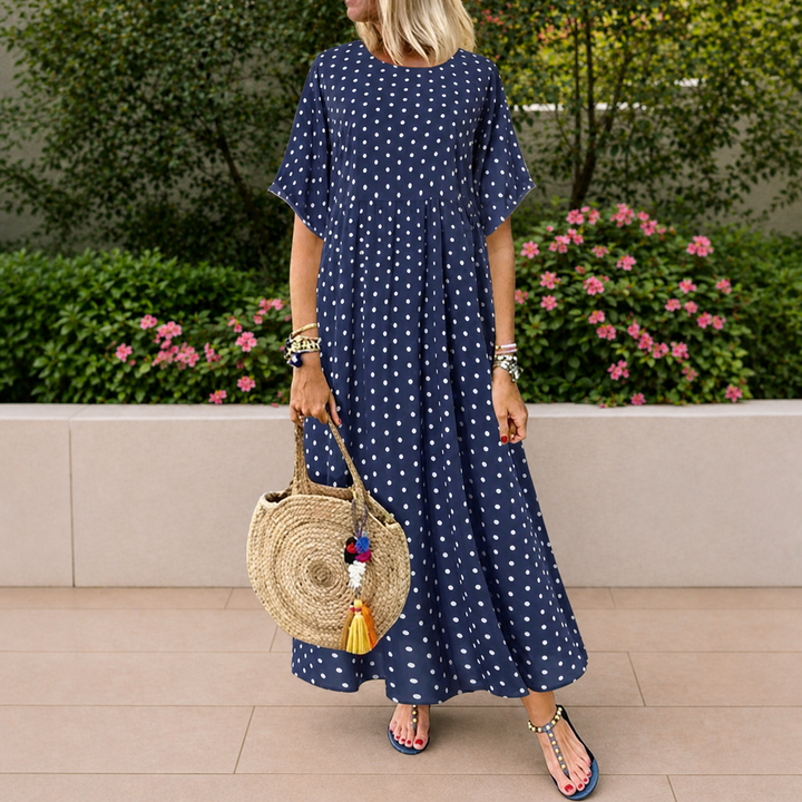 Greta | Luftiges Sommerkleid mit zartem Punktmuster
