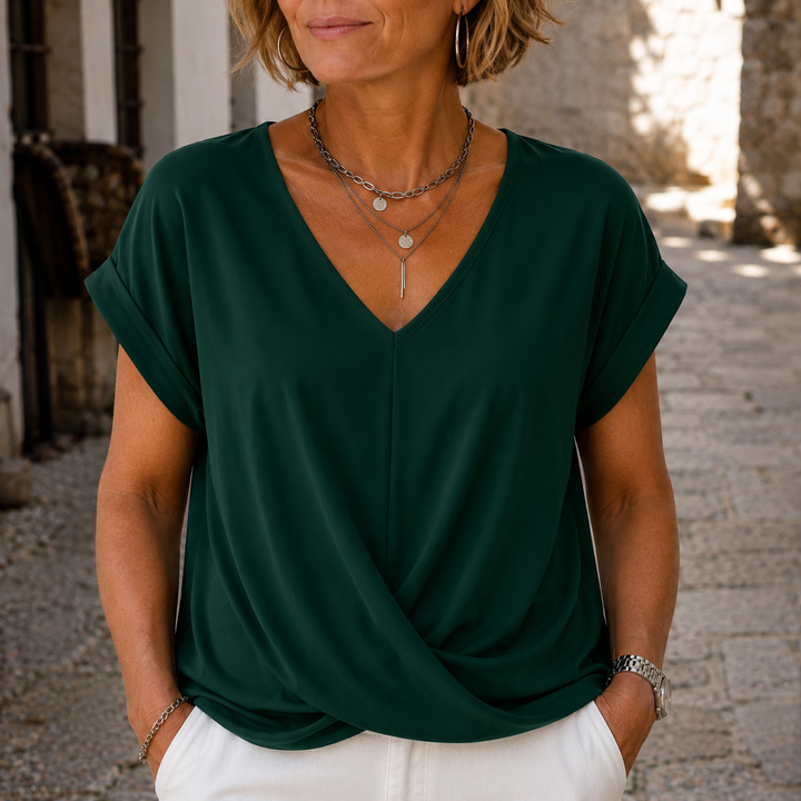 Susana | Komfortables T-Shirt mit eleganter Halslinie (NUR HEUTE 1+1 GRATIS!)