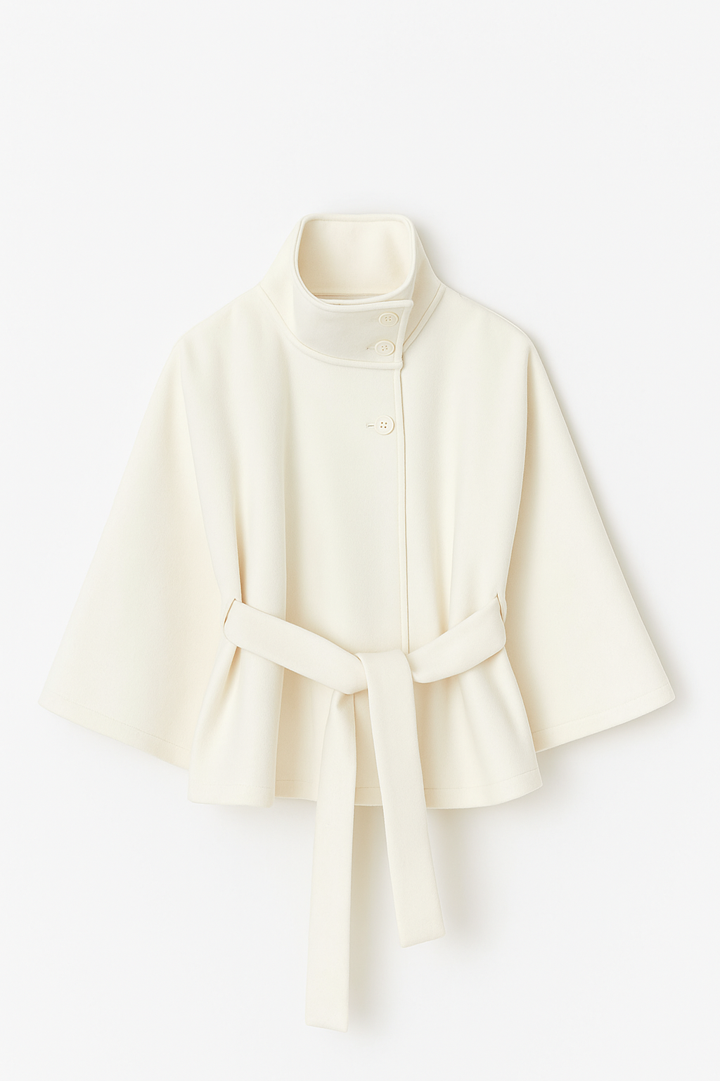 Marie | Cape-Jacke mit hohem Kragen und Gürtel