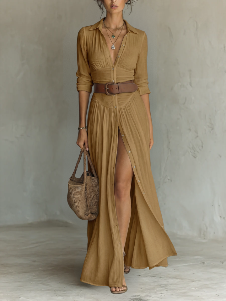 Tina | Maxi-kleid mit Reverskragen