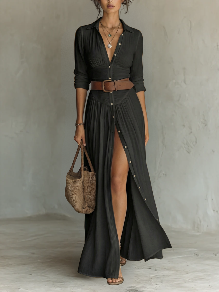 Tina | Maxi-kleid mit Reverskragen