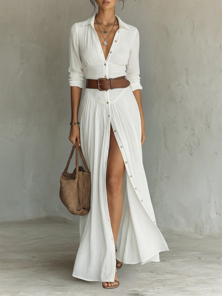 Tina | Maxi-kleid mit Reverskragen