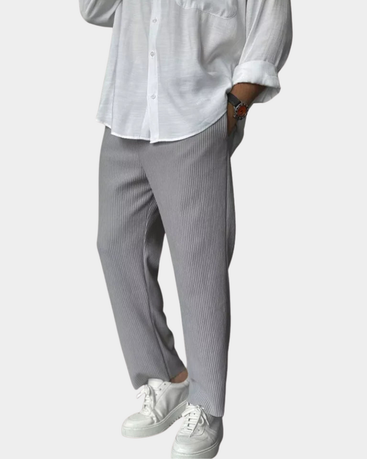 Paul | Elegante Ripphose mit vertikaler Struktur &amp; Stretch-Komfor