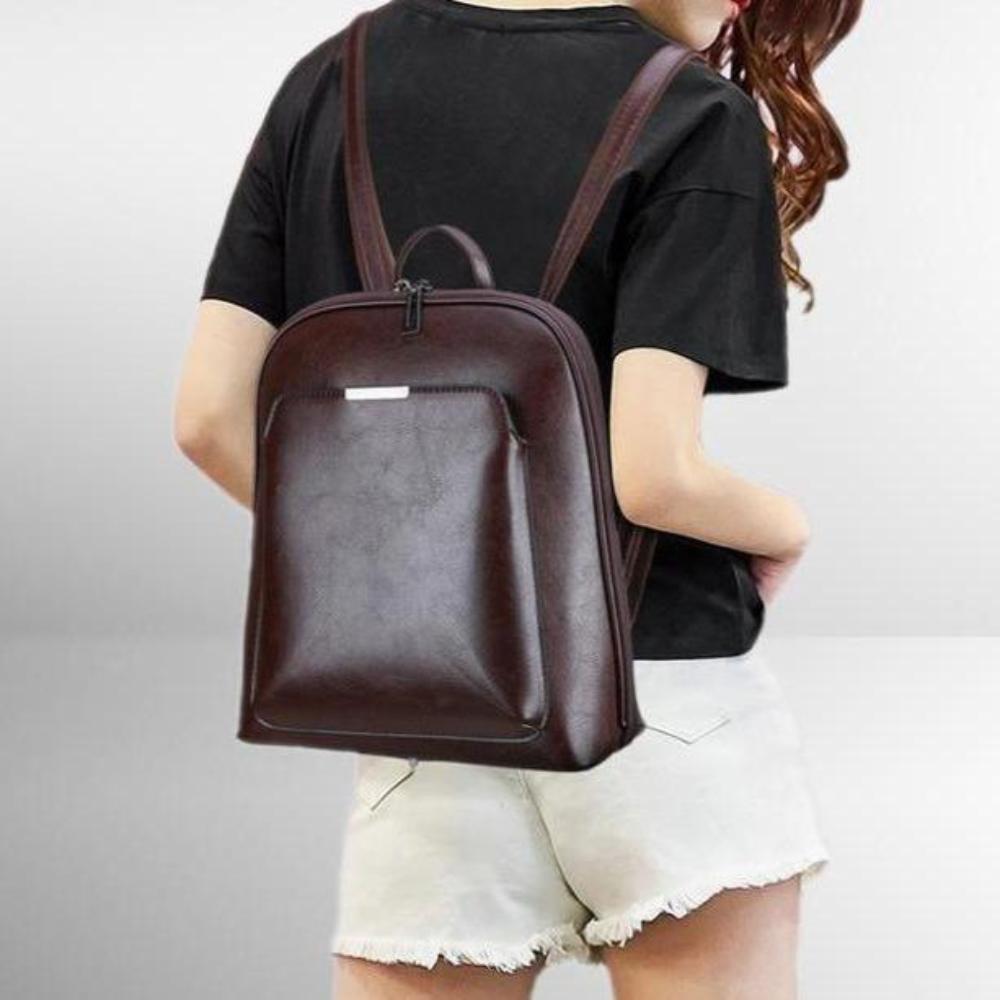 Christa | Klassischer Rucksack mit Doppelreißverschluss