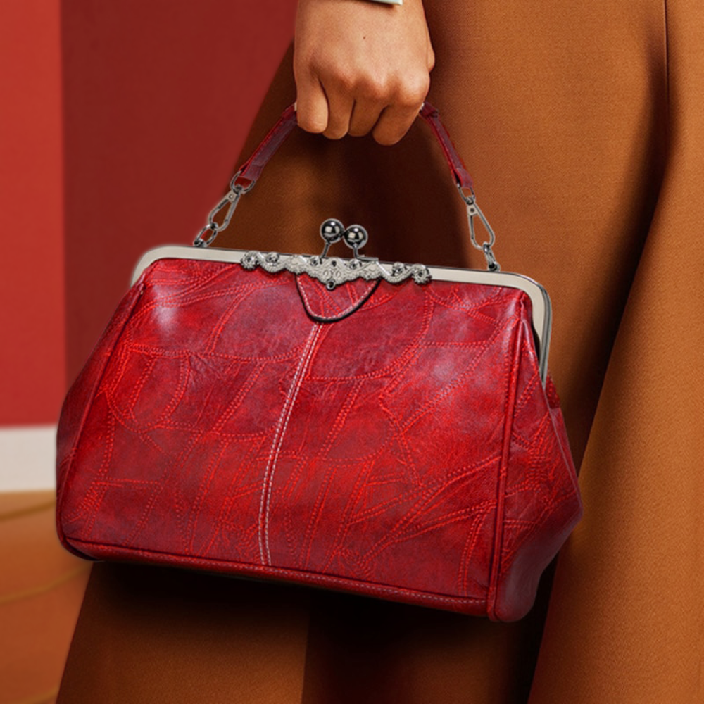 Ingrid | Vintage Kuss-Schloss Handtasche