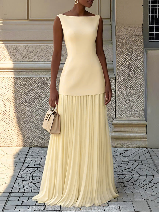 Brenda™ | Künstlerisches Maxikleid mit Blumenmuster