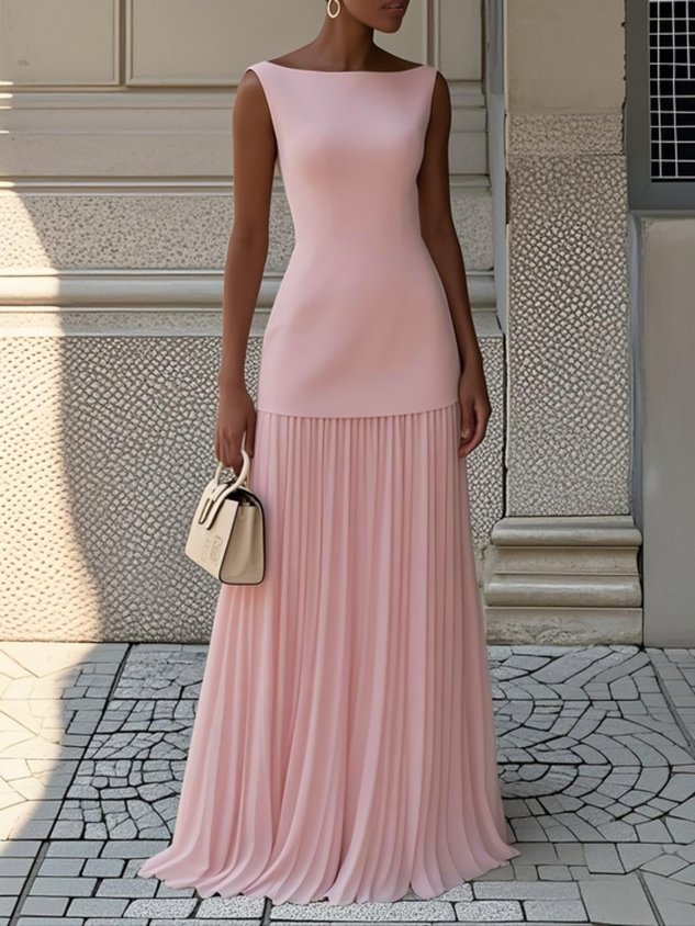 Brenda™ | Künstlerisches Maxikleid mit Blumenmuster
