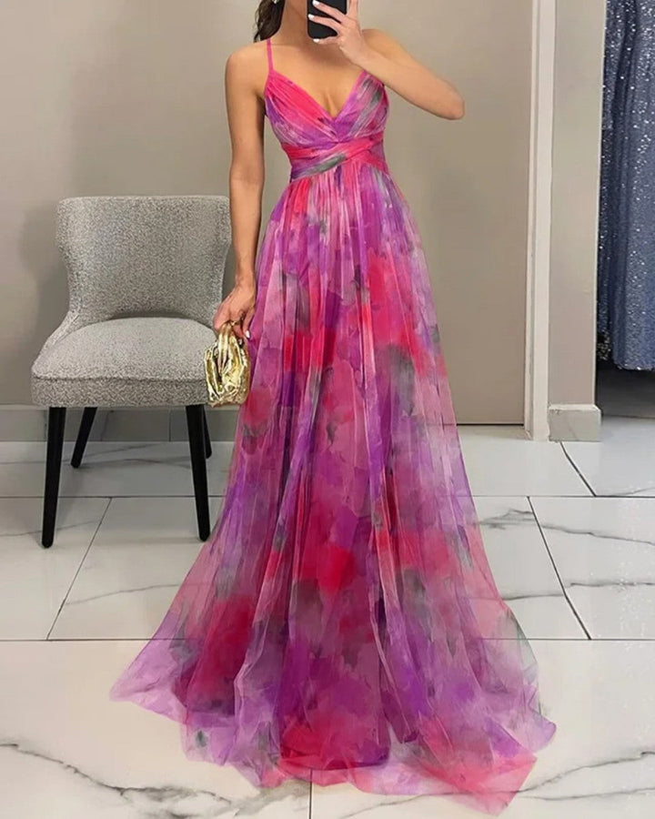 Melina | Zauberhaftes Maxikleid mit Blumenprint