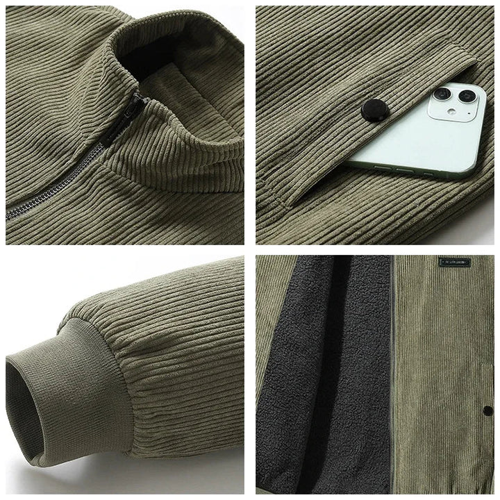 Lukas I Winterwarme Cordjacke – Klassischer Stil mit Fleece-Isolierung