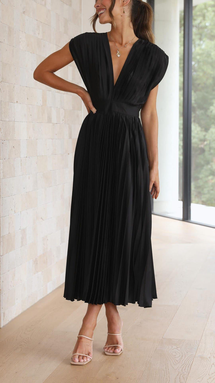 Gloria™ | Plissee-Maxikleid