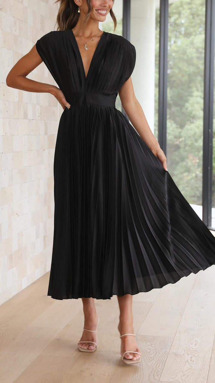 Gloria™ | Plissee-Maxikleid