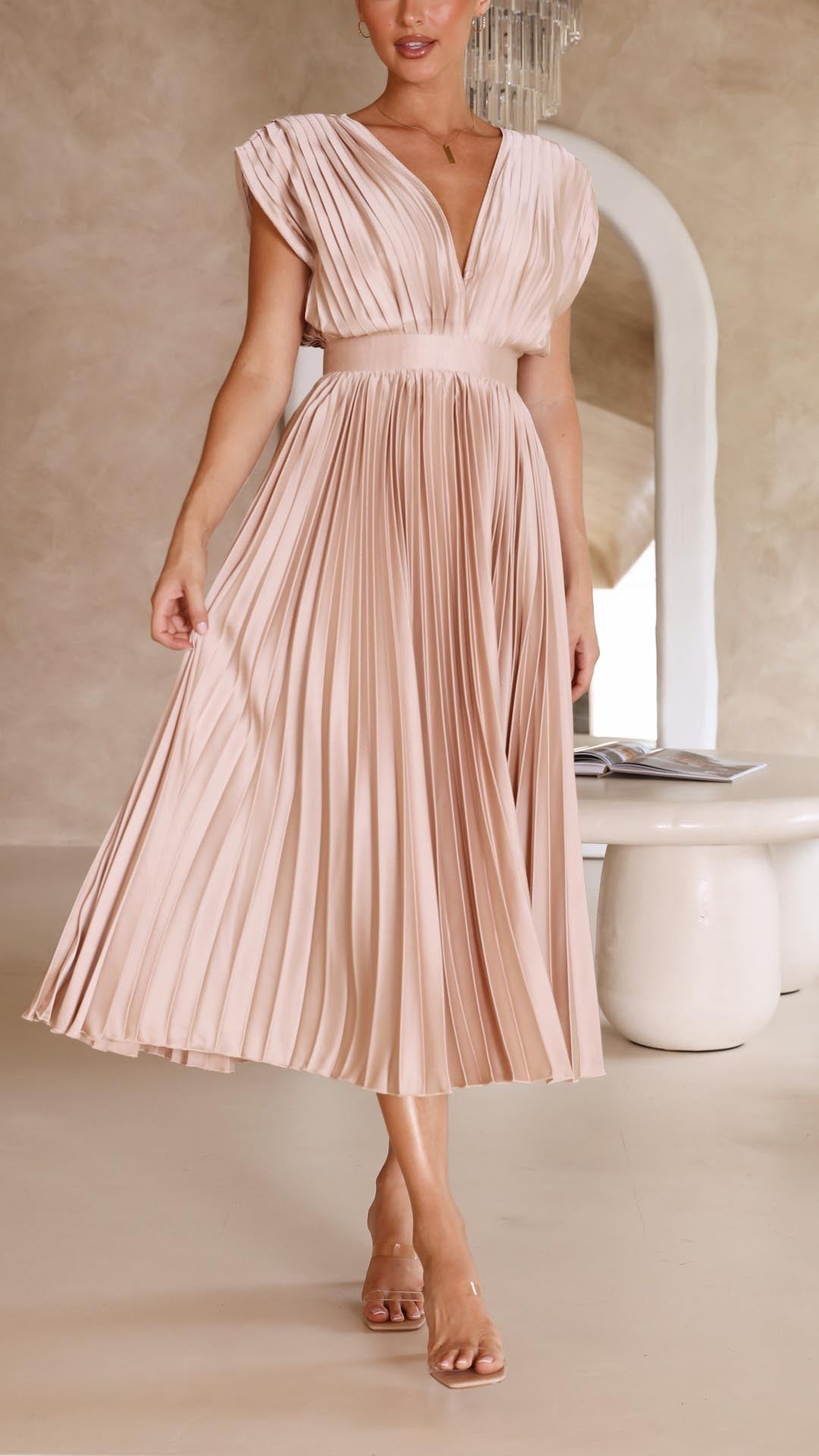Gloria™ | Plissee-Maxikleid