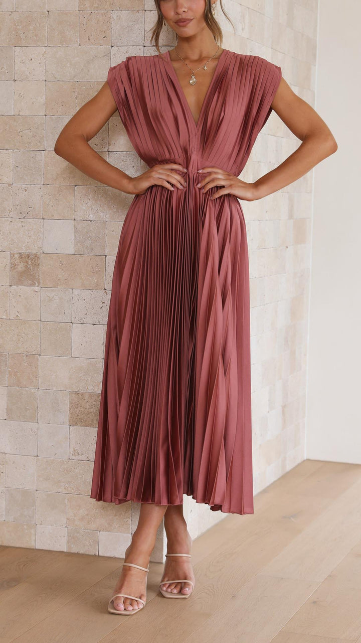 Gloria™ | Plissee-Maxikleid
