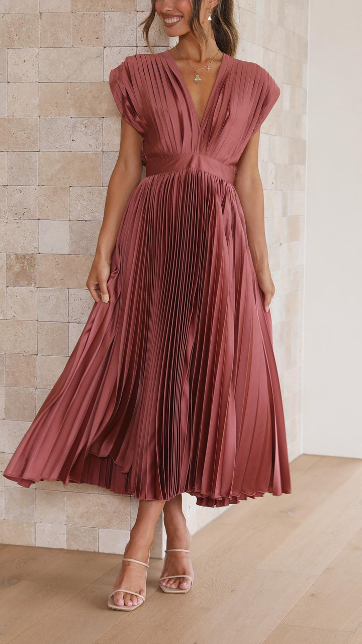 Gloria™ | Plissee-Maxikleid