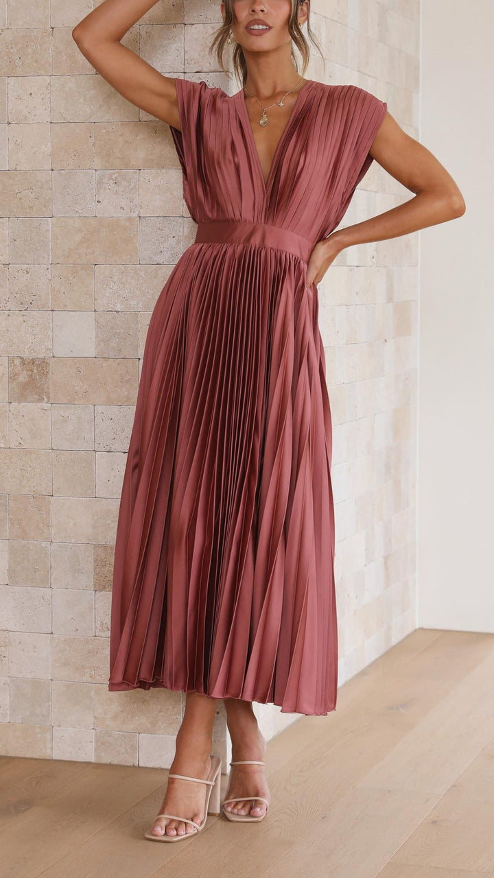 Gloria™ | Plissee-Maxikleid