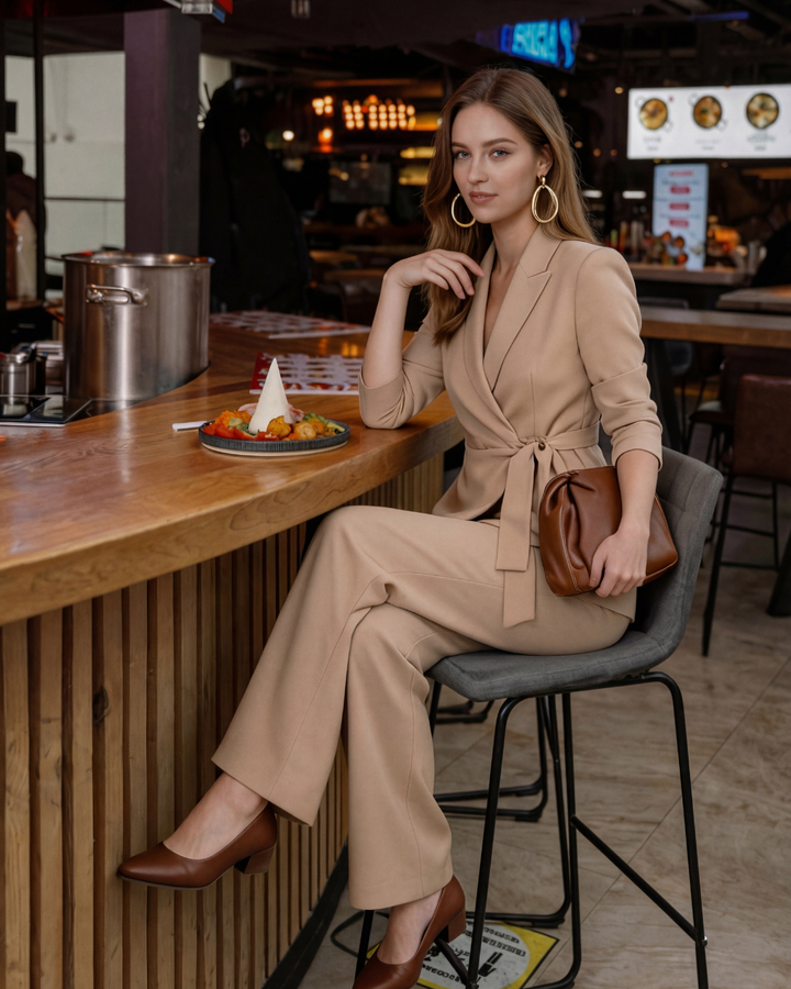 Lily | Eleganter Lässiger Zweiteiler