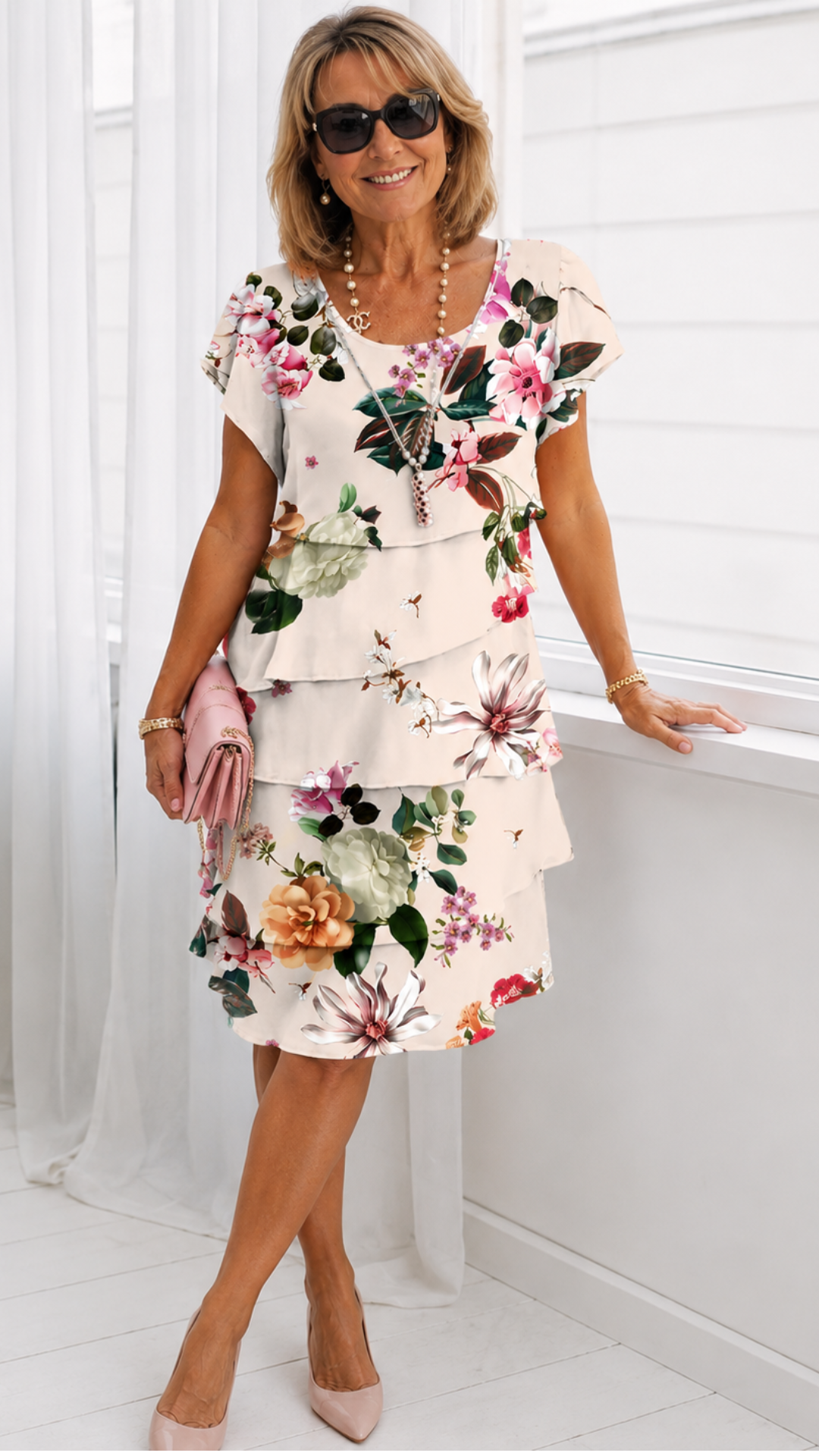 Ute™ | Elegantes, fließendes Kleid mit Volants