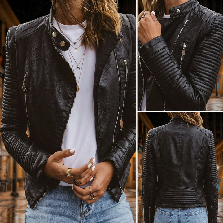 Lorna | Klassische Leder Jacke