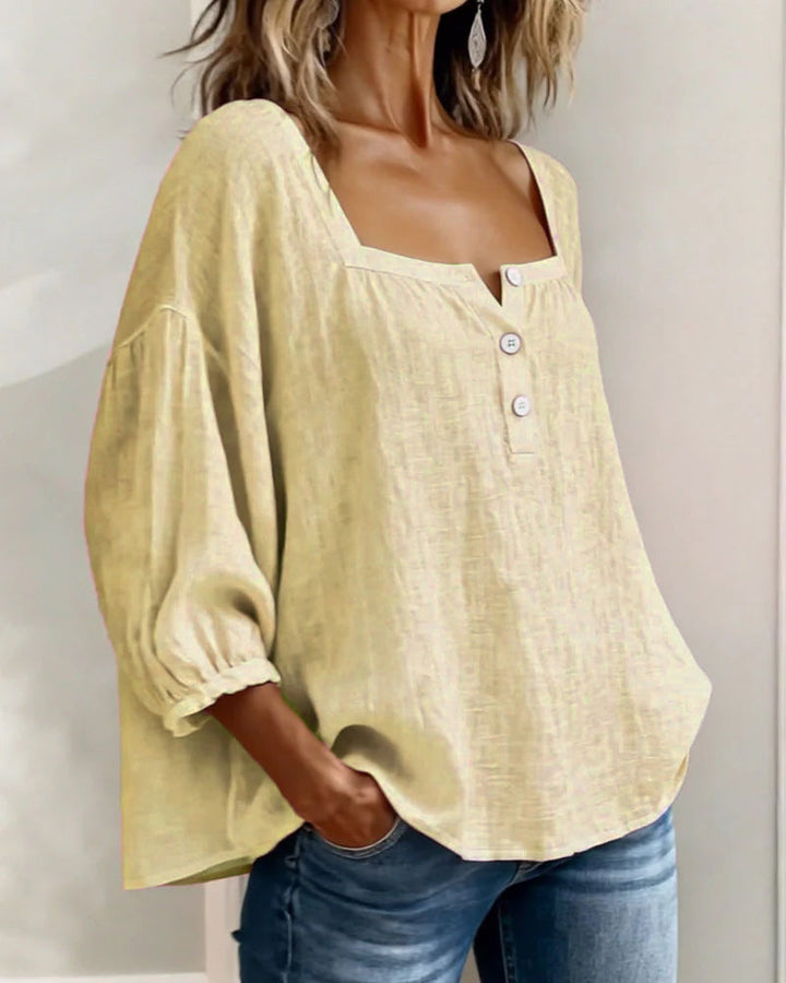 Marlies | Luftige Bluse mit Knopfleiste