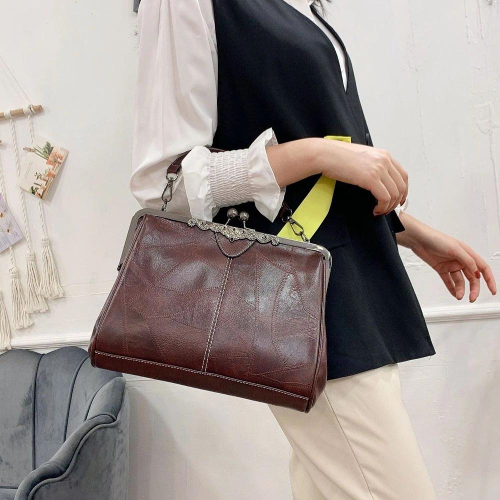 Ingrid | Vintage Kuss-Schloss Handtasche
