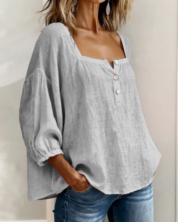 Marlies | Luftige Bluse mit Knopfleiste