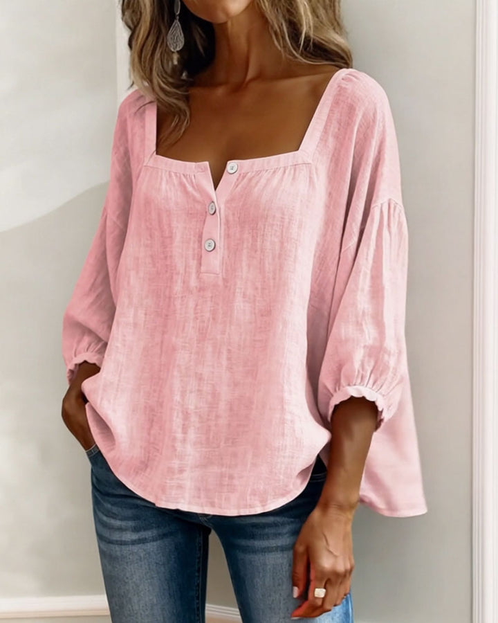 Marlies | Luftige Bluse mit Knopfleiste