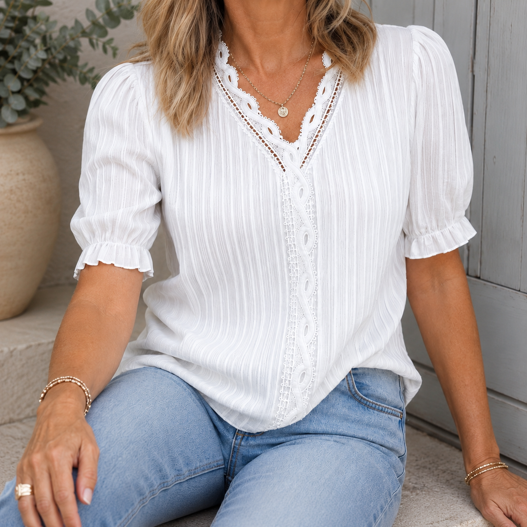 Anne | Bluse mit V-Ausschnitt