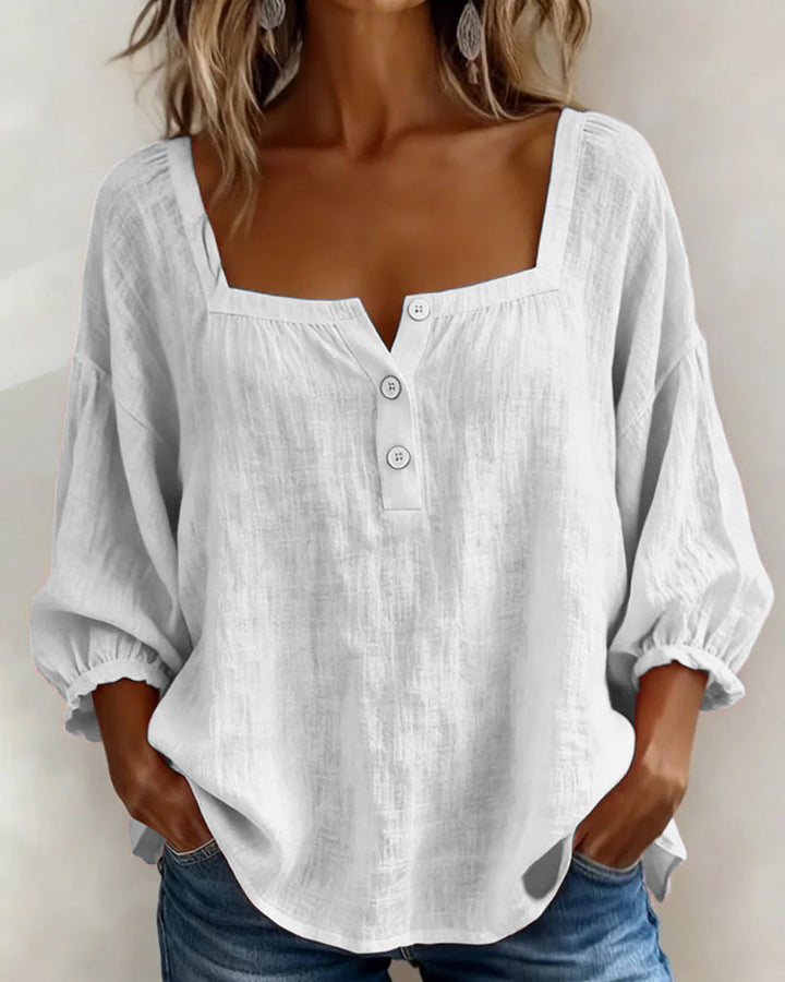 Marlies | Luftige Bluse mit Knopfleiste