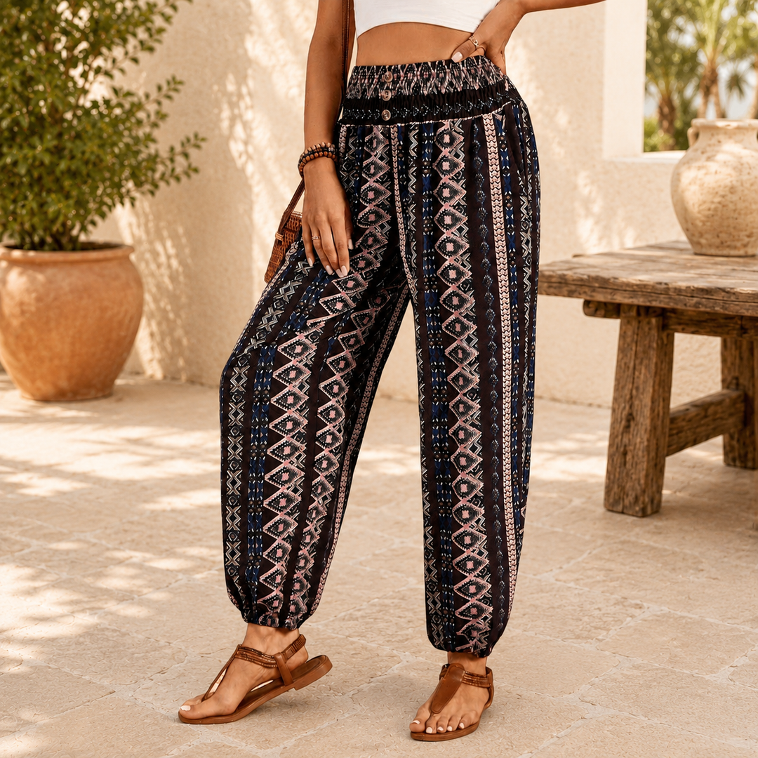 Silke™ | Stilvolle Hose mit Ethno-Muster