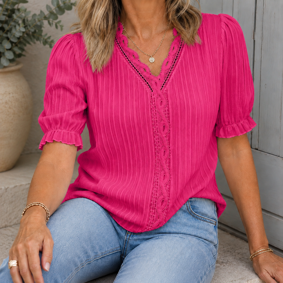Anne | Bluse mit V-Ausschnitt