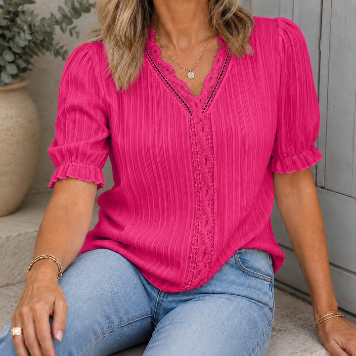 Anne | Bluse mit V-Ausschnitt