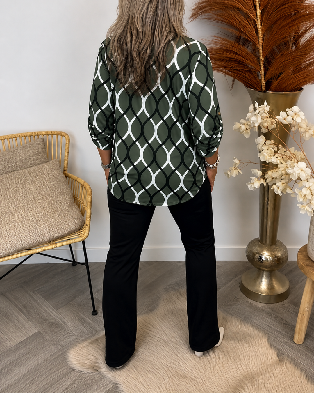 Gabriele | Stilvolle Bluse mit grafischem Muster
