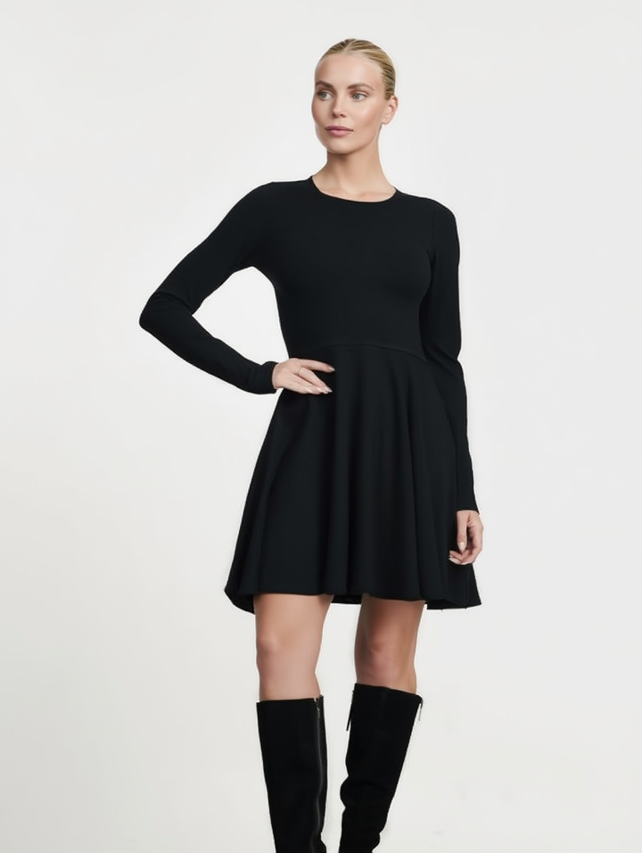 Elena I Langer Skort in Schwarz