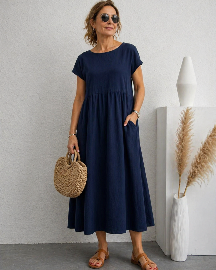 Ingrid | Elegant fließendes Midikleid