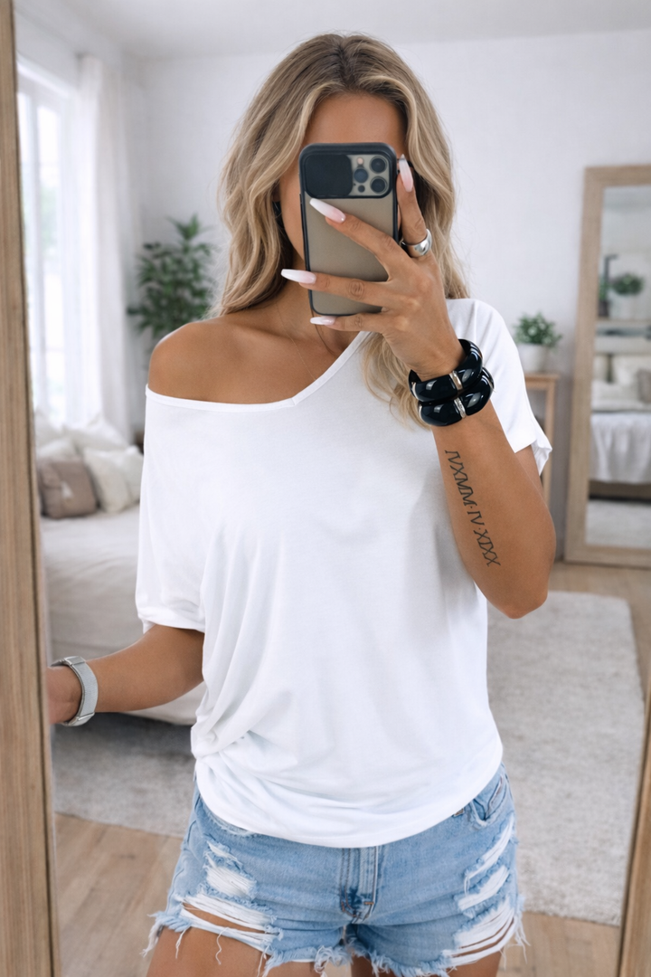 Laura I Damen-T-Shirt mit V-Ausschnitt