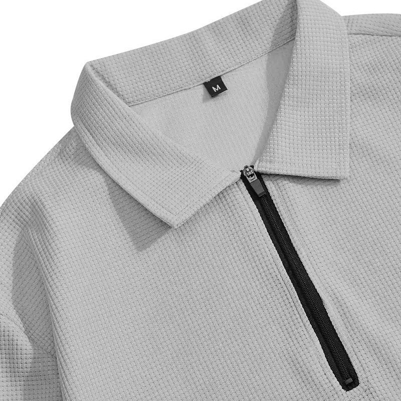 Hermann I Herren-Set aus Waffelstoff: Half-Zip Sweatshirt & Hose