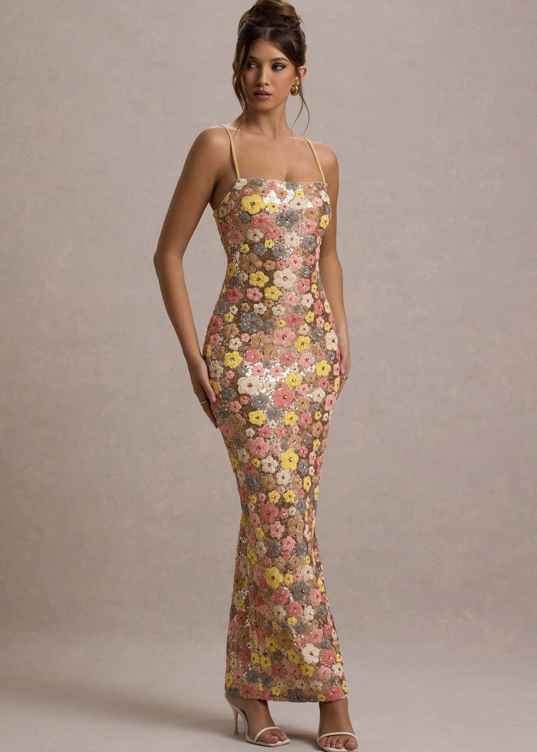 Jennifer™ | Elegantes Maxikleid mit Blumen und Pailletten