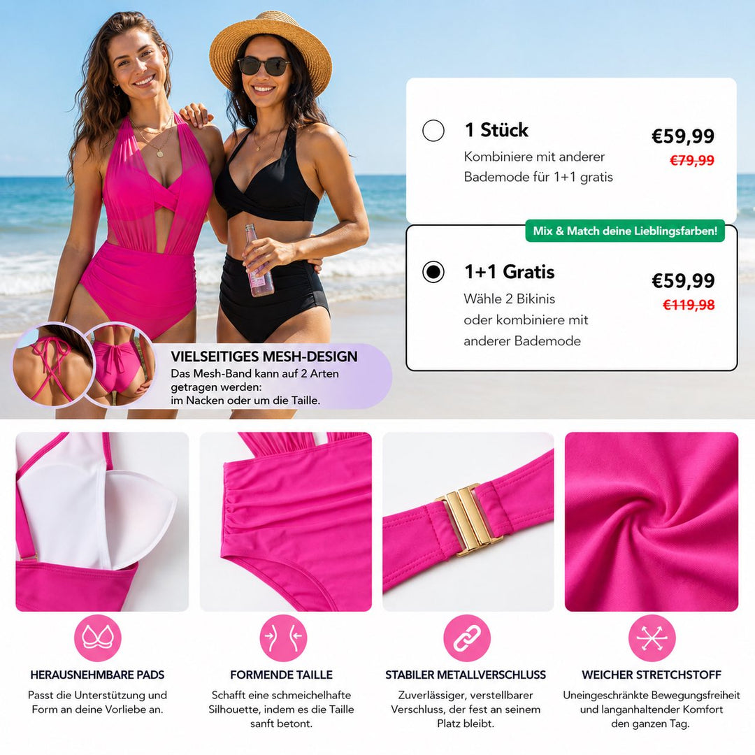 Mila™ | 2-in-1 High-Waist Bikini mit Bauchweg-Effekt