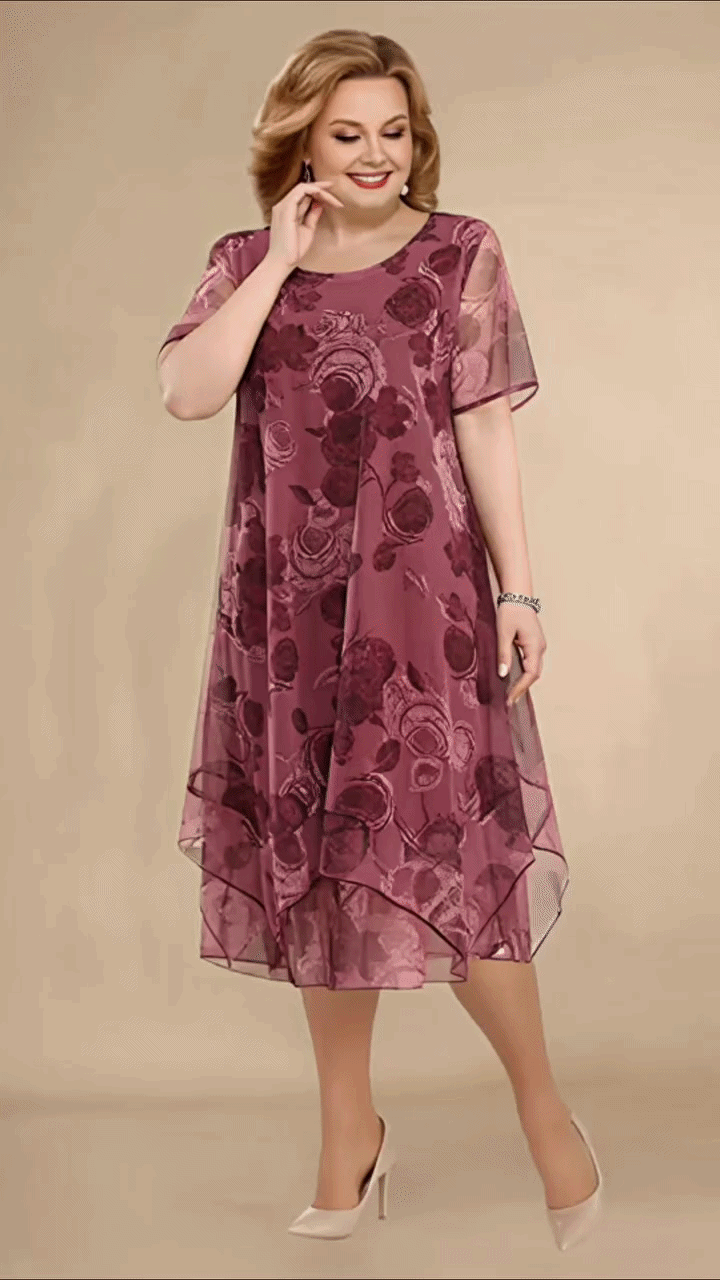 Christa™ | Elegantes Blumenkleid mit Luftiger A-Linie